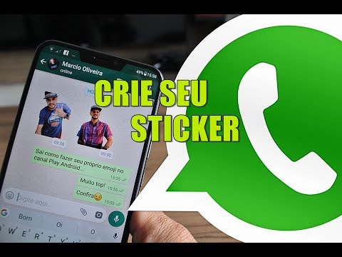 WHATSAPP! Como CRIAR seu STICKER (Figurinha /Adesivo) com foto do seu Rosto no Android