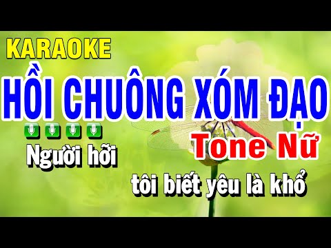 Karaoke Hồi Chuông Xóm Đạo Nhạc Sống Tone Nữ | Huỳnh Anh