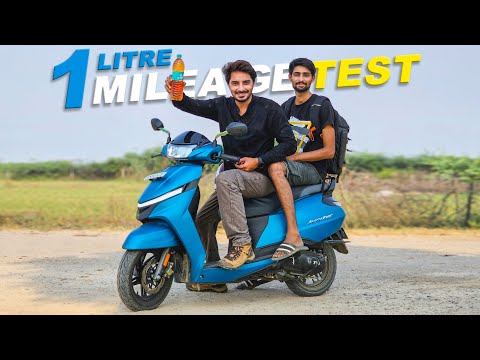 New TVS Jupiter : 1 Litre Mileage Test With Pillion