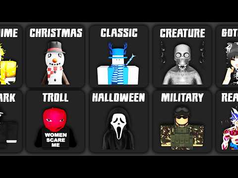 2000+ Roblox Outfits Catalog ALL Themes (TROLL,ANIME,CHRISTMAS,MILITARY,HALLOWEEN)