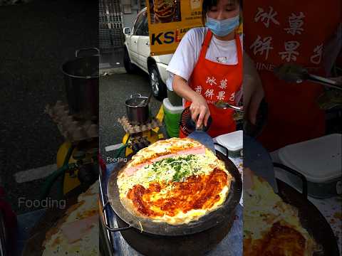 Amazing Giant Chinese Crepe at Johor Bahru Night Market  #streetfood