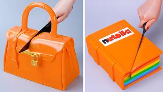 Tantangan Memanggang Untuk Kekasihmu | Satisfying Handbag & Nutella Book Cake Decoration 🍫🥨