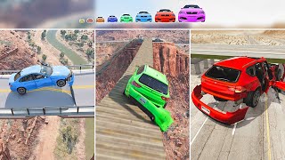 Big And Small Cars vs Low Bridge – BeamNG.Drive