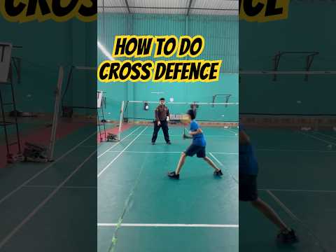 Learn how to do cross defence in badminton #badminton #badmintonlovers #badmintoncoach