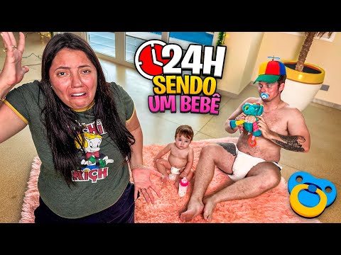 Virei um Bebê por 24 HORAS!