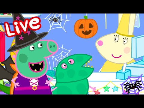 🔴 Peppa Pig HALLOWEEN LIVE! 👻 SPOOKIEST Episodes 🎃 Kids Cartoons 🔴