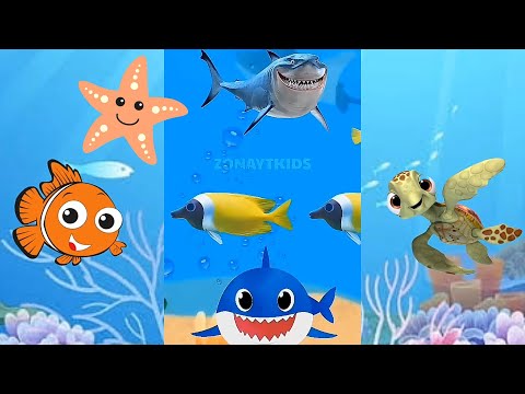 Kids Baby Shark Dance at Seaworld with Animals Sea | Nursery rhymes toddlers video