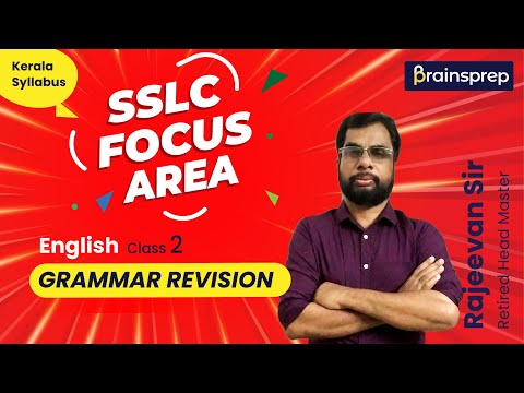 SSLC English Grammar Revision Focus Area Part 2 | BrainsPrep – Kerala Syllabus SSLC Learning App