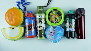 Cool Unique Ben 10 ,Spider Man Water Bottles And Box Lunch Box