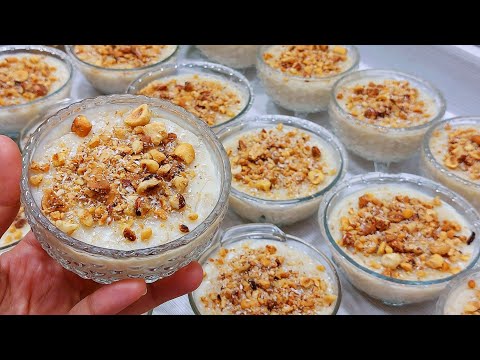 العاشوراء الكريمية بطريقتي المميزة وبطعم تحفة👌😋