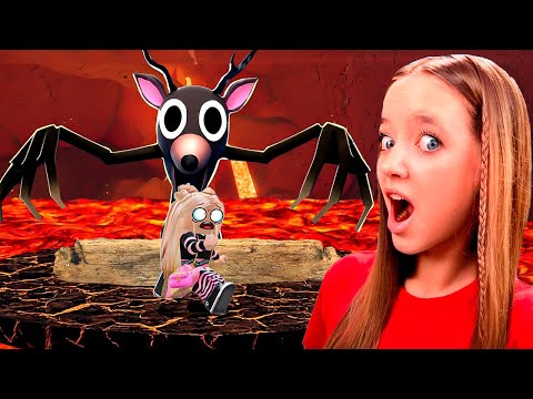 ЧУТЬ НЕ УТОНУЛА В ЛАВЕ, УБЕГАЯ ОТ ОЛЕНЯ В 99 НОЧЕЙ В ЛЕСУ РОБЛОКС! ВУЛКАНИЧЕСКОЕ ОБНОВЛЕНИЕ!