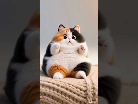 The Funniest Round Cat You’ll Ever See! 😂🐱r #funny #facts #animals #cartoon #wildlife #cute #maroc