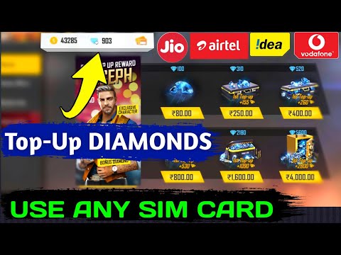 How To Top-Up Diamonds In Free Fire Using SIM Card Balance || Topup Diamonds By SIM Card 101% Work