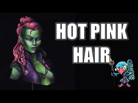 Synthwave Hot Pink Hair - HC 464