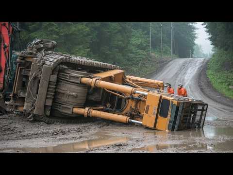 Massive Machinery Stuck in Extreme Terrain – Real Recovery Operations Caught on Camera