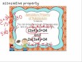 Exploring the Properties of Multiplication