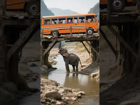 Lord Ganesha's Miracle: Little Elephant Lifts a Bridge to Save a Bus Full of Passengers！
