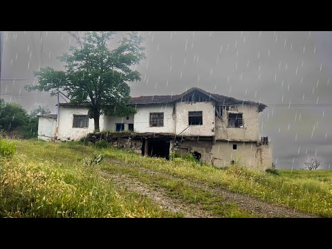 I was caught in stormy rain and hail! Incredible moments from the village house where I took shelter