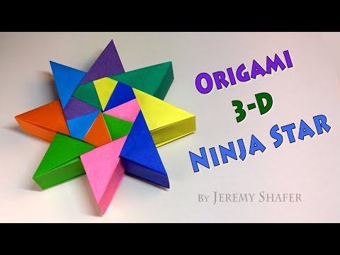 8-Pointed 3-D Non-Transforming Ninja Star - Modular Origami