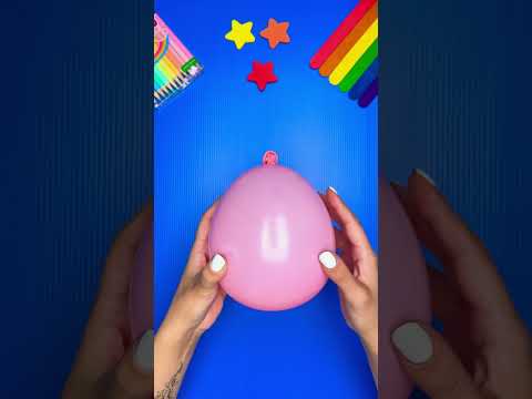 DIY Wobble Bunny! 🐰 Make a Cute Balloon Toy with Eyes & Ears ✨ #kids #crafts