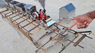 How to make a freight Train || Goods train made from petrol engine 7 cc @SukhbirSkill
