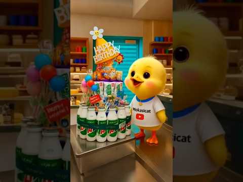 The ducklings bought a veeative snack cake for the little girl and when the puppy was envious!