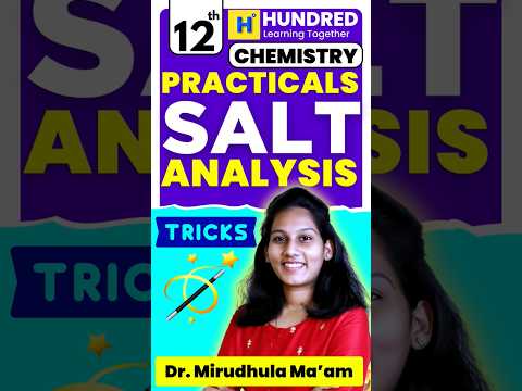 12th Chemistry Practical Salt analysis | Salt analysis class 12 Practicals | Practical exam class12