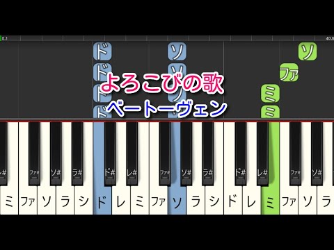 【クラシック】よろこびの歌（ピアノ）ベートーヴェン　ハ長調　やさしいアレンジ