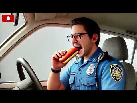 Caught in the Act! Sneaky Cat Steals hotdog🌭 🌭 and Gets Arrested by Cat Police! 🐾🚔