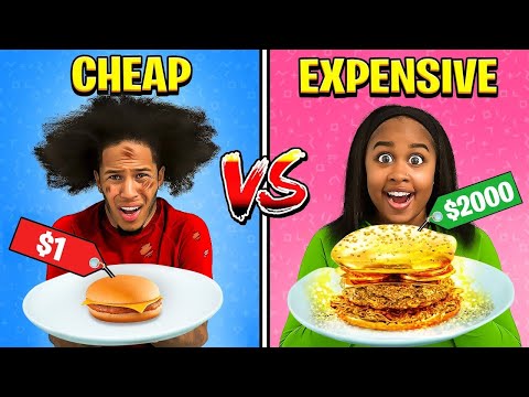 CHEAP Vs EXPENSIVE FOOD Challenge!