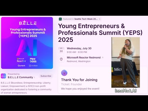 YEPS 2025 (Seattle Tech Week) innomatai.com - AI-Powered Material Selection & Testing