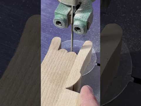 Wood Joinery on Bandsaw 🪵🤘 the horn joint #bandsaw #joinery #woodworking #funny #woodenart