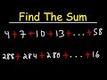 Arithmetic Series Concepts and Calculations