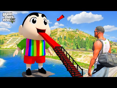 Franklin Found A Stairway to Shinchan's Mouth in GTA 5 || JNK GAMER