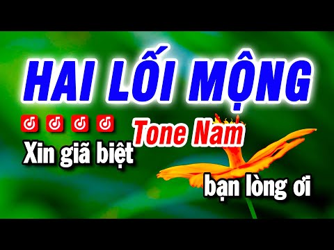 Karaoke Hai Lối Mộng Nhạc Sống Tone Nam | Bảo Hưng