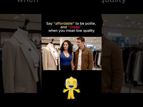 رخيص مقابل معقول (لغة إنجليزية حقيقية)