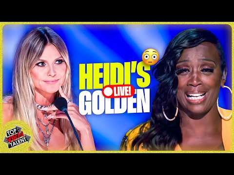 Heidi Klum Hits Live Golden Buzzer for Phenomenal Singer!