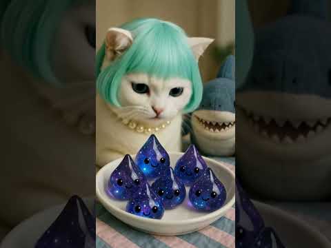 😸 Cat and Baby Shark FOOD ASMR challenge😸eating sounds🎧 | #asmr #cat #catasmr#babyshark