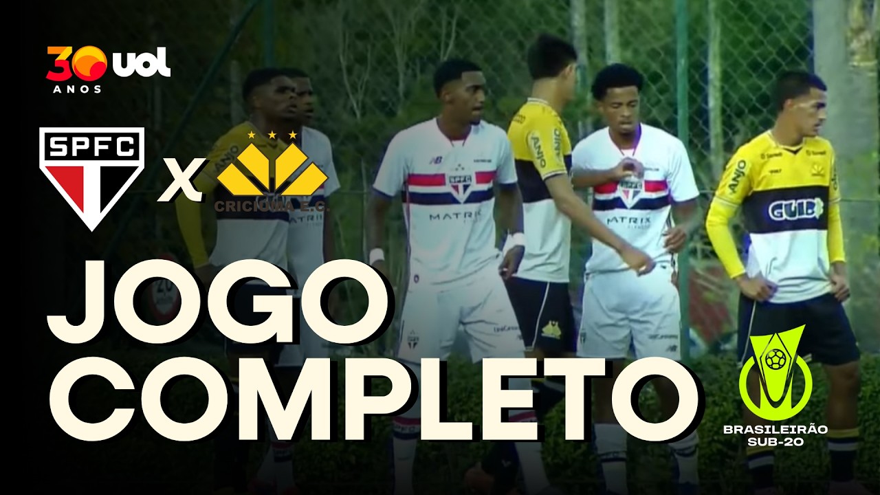 AO VIVO: SÃO PAULO X CRICIÚMA | BRASILEIRÃO SUB-20 | 13ª RODADA | COM IMAGENS