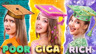 ¡Estudiante Rica vs Pobre vs Mega Rica en el Baile de Graduación! Fuimos al Baile de Graduación