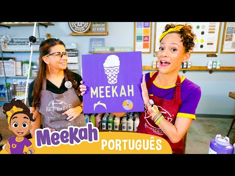 Meekah Cria uma Peça de Arte | 💜Olá Meekah!💜| Amigos do Blippi Brasil | Videos Educativos