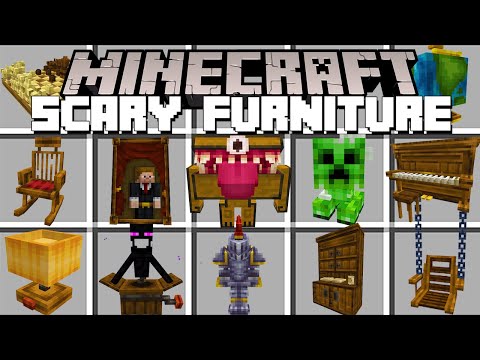 Minecraft SCARY CHEST / SCARY FURNITURE MOD! (Minecraft Mods)