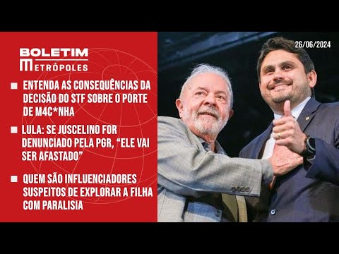 Consequências da decisão sobre o porte de m4c*nha; Lula: se Juscelino for denunciado, será afastado