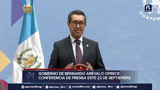 Bernardo Arévalo ofrece conferencia de prensa junto a Defensa, Finanzas y Migración
