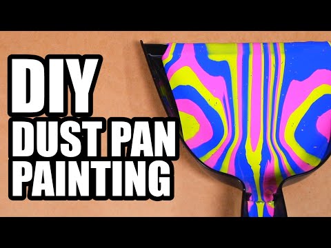 DIY Dust Pan Paint Pouring - Man Vs Art #3