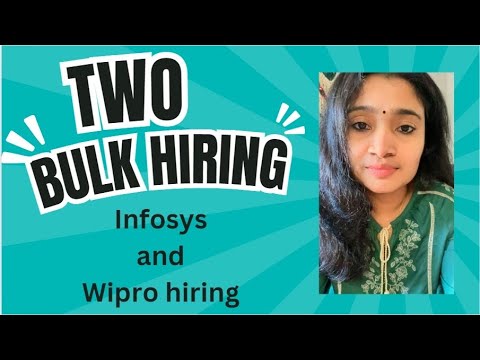 Infosys Bulk Hiring | Wipro latest hiring| Freshers are 100% Eligible