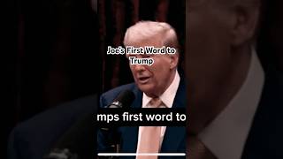 Joe Rogan's FIRST words to Donald Trump Pre Election #joeroganpodcast #trump #jre #joerogan #shorts