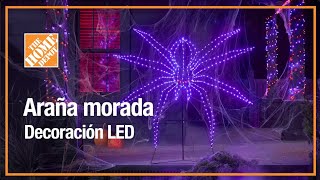Araña morada | Decoración iluminada | Halloween