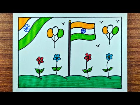 How to Draw Indian National Flag || Republic Day Special National Flag Drawing & Colour