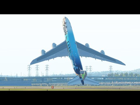 B747 Pilot Vertical Take Off Very Dangerously [XP11]